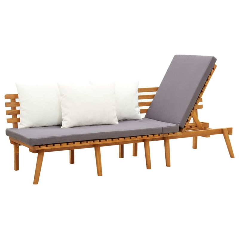 vidaXL tömör akácfa kerti heverő 200 x 65 cm