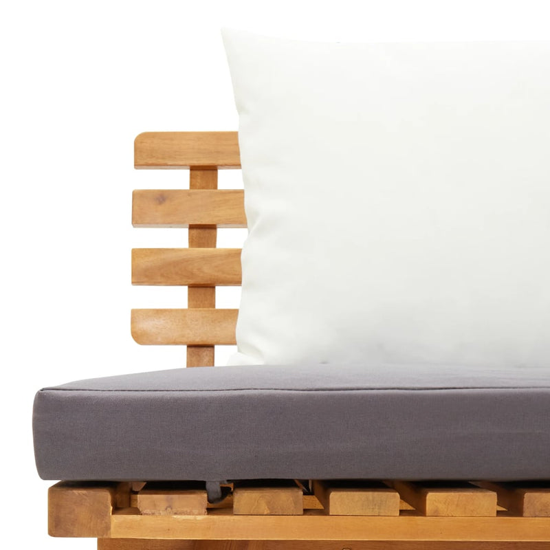 vidaXL tömör akácfa kerti heverő 200 x 65 cm