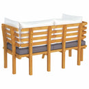 vidaXL 2 személyes tömör akácfa kerti kanapé párnával