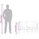 vidaXL 2 személyes tömör akácfa kerti kanapé párnával