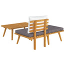 vidaXL 3 részes tömör akácfa kerti ülőgarnitúra párnákkal