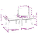 vidaXL 3 részes tömör akácfa kerti ülőgarnitúra párnákkal
