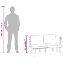 vidaXL 2 részes tömör akácfa kerti ülőgarnitúra párnákkal