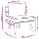 vidaXL 2 részes tömör akácfa kerti ülőgarnitúra párnákkal