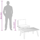 vidaXL 2 részes tömör akácfa kerti ülőgarnitúra párnákkal