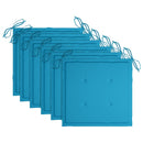 vidaXL 6 db tömör tíkfa kerti szék párnákkal