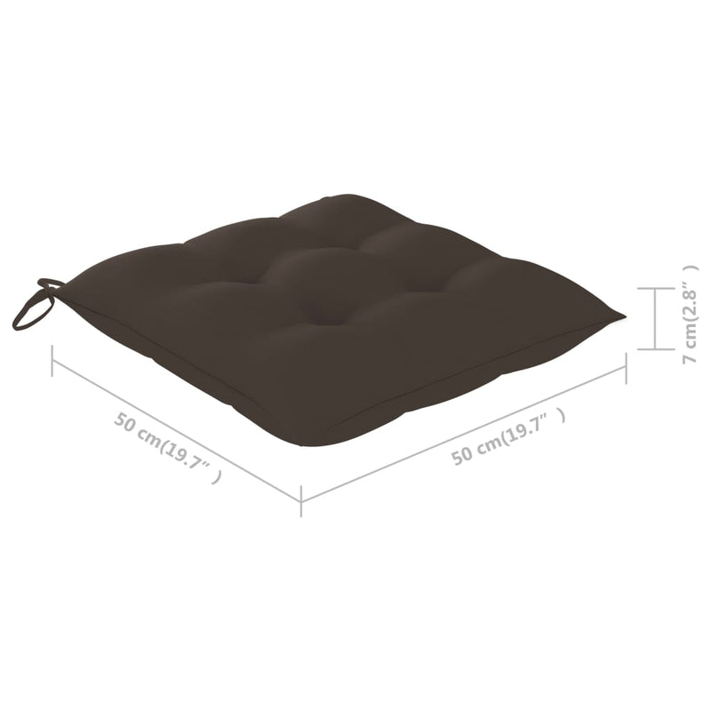 vidaXL 6 db tömör tíkfa kerti szék párnákkal