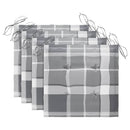 vidaXL 4 db rakásolható tömör tíkfa kerti szék párnákkal