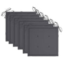 vidaXL 6 db rakásolható tömör tíkfa kerti szék párnákkal