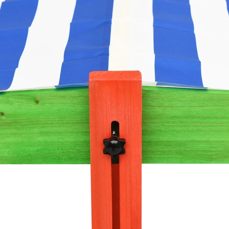 vidaXL többszínű fenyőfa homokozó állítható tetővel UV50