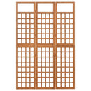 vidaXL 3 paneles tömör fenyőfa térelválasztó/lugasrács 121 x 180,5 cm