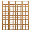 vidaXL 4 paneles tömör fenyőfa térelválasztó/lugasrács 161 x 180 cm