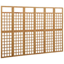 vidaXL 6 paneles tömör fenyőfa térelválasztó/lugasrács 242,5 x 180 cm