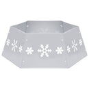 vidaXL ezüst-fehér karácsonyfatalp-takaró Ø68 x 25 cm