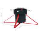 vidaXL zöld és piros karácsonyfatalp 46 x 46 x 19 cm