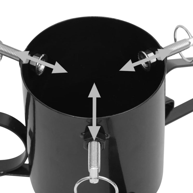 vidaXL fekete karácsonyfatalp 58 x 58 x 21 cm