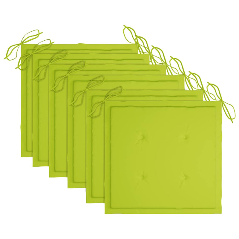 vidaXL 6 db összecsukható tömör akácfa kerti szék párnával