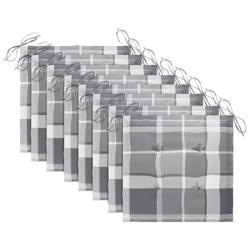 vidaXL 8 db összecsukható tömör akácfa kerti szék párnákkal