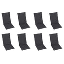 vidaXL 8 db összecsukható tömör akácfa kerti szék párnával