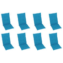 vidaXL 8 db összecsukható tömör akácfa kerti szék párnával