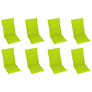 vidaXL 8 db összecsukható tömör akácfa kerti szék párnával