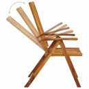 vidaXL 8 db tömör akácfa összecsukható szék párnákkal