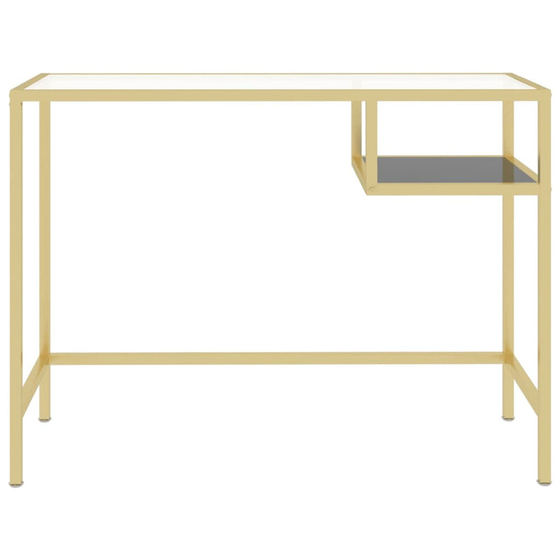 vidaXL átlátszó edzett üveg számítógépasztal 100 x 36 x 74 cm