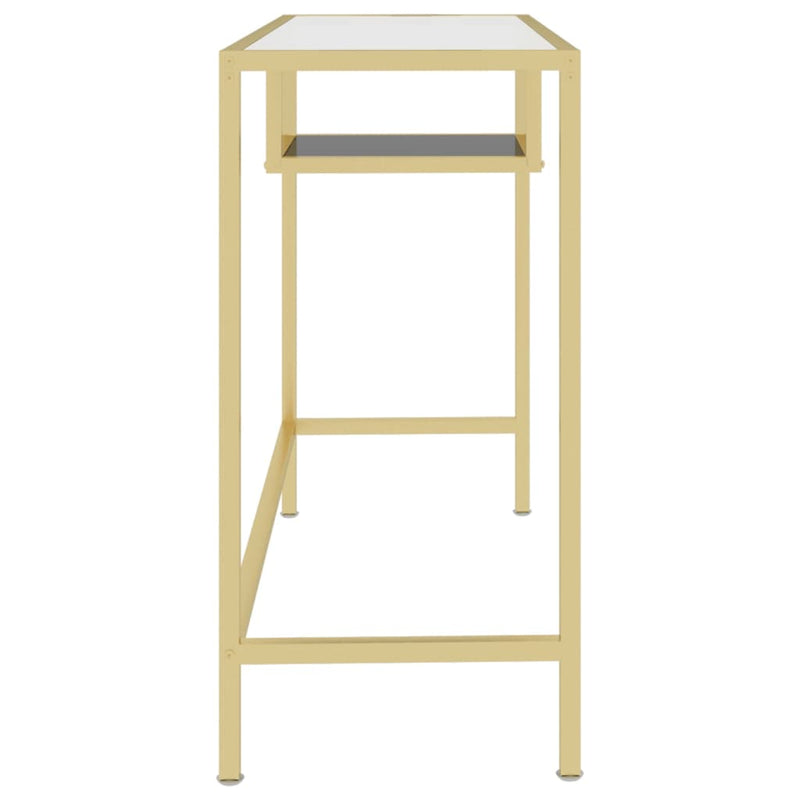 vidaXL átlátszó edzett üveg számítógépasztal 100 x 36 x 74 cm