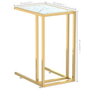 vidaXL fehér márvány edzett üveg számítógép-kisasztal 50 x 35 x 65 cm