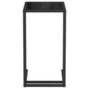 vidaXL fekete edzett üveg számítógép-kisasztal 50 x 35 x 65 cm