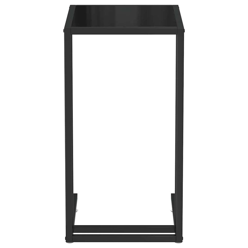 vidaXL fekete edzett üveg számítógép-kisasztal 50 x 35 x 65 cm