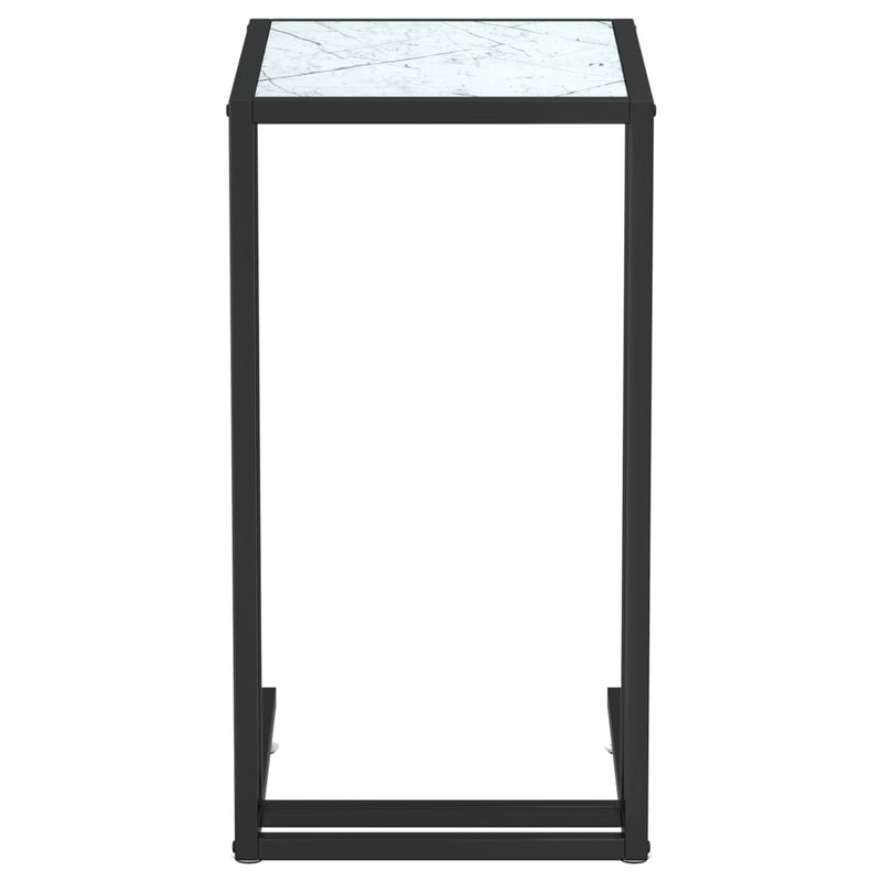 vidaXL fehér márvány edzett üveg számítógép-kisasztal 50 x 35 x 65 cm