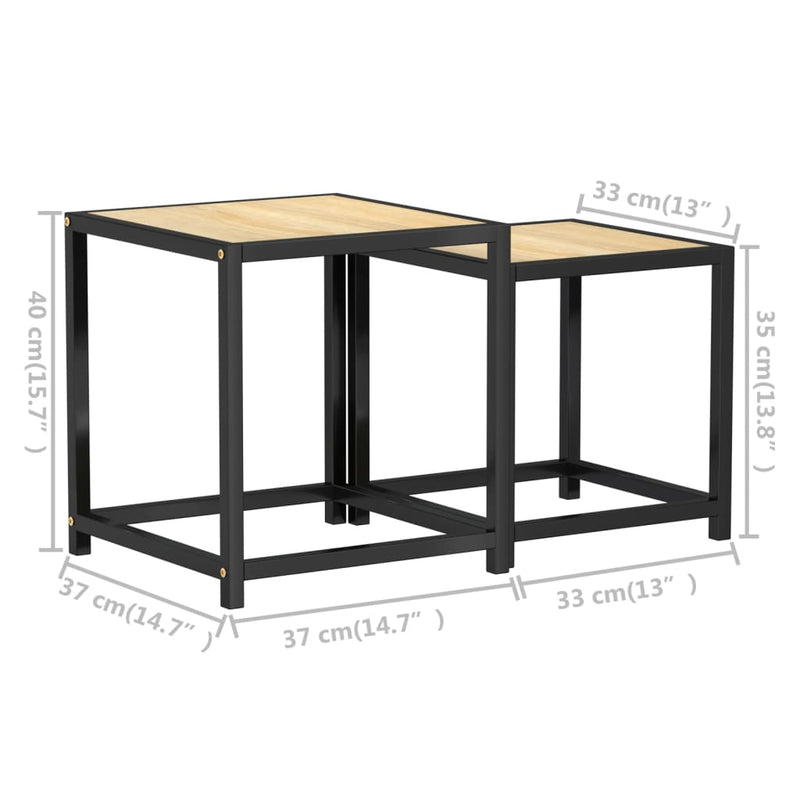 vidaXL 2 db sonoma-tölgyszínű MDF dohányzóasztal