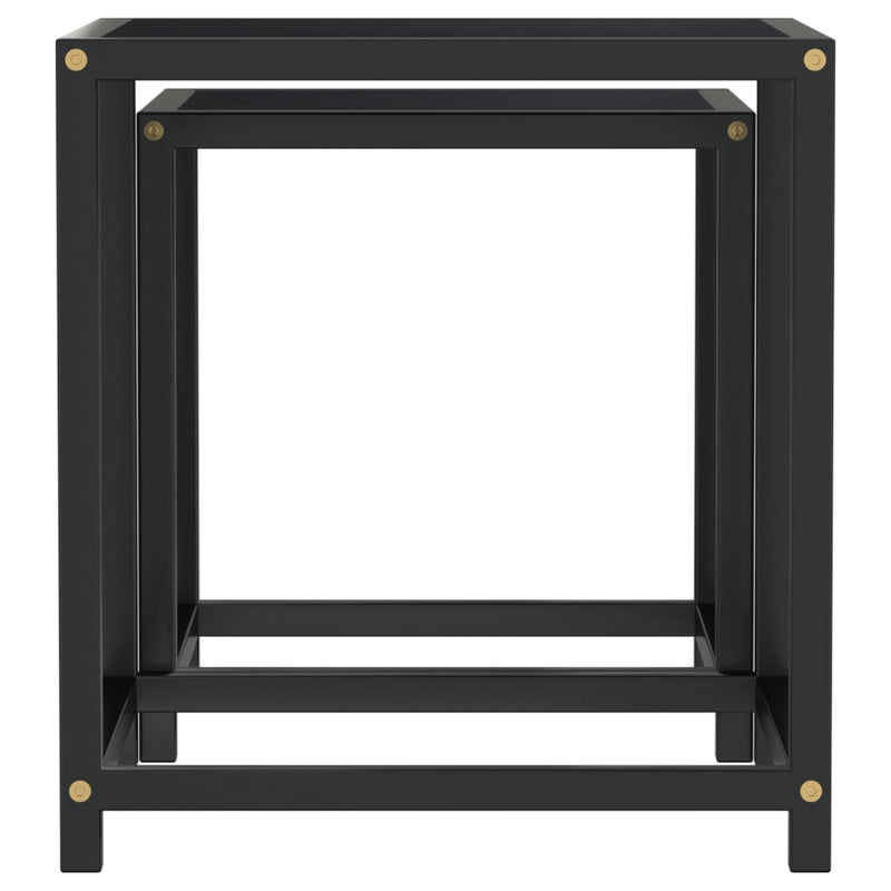 vidaXL 2 db fekete MDF dohányzóasztal