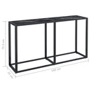 vidaXL fekete márványszínű edzett üveg tálalóasztal 140 x 35 x 75,5 cm