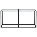 vidaXL fehér márványszínű edzett üveg tálalóasztal 160 x 35 x 75,5 cm