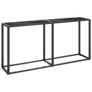 vidaXL fekete márvány edzett üveg tálalóasztal 160 x 35 x 75,5 cm