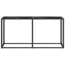vidaXL fekete márvány edzett üveg tálalóasztal 160 x 35 x 75,5 cm
