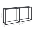 vidaXL fekete márvány edzett üveg tálalóasztal 160 x 35 x 75,5 cm