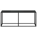 vidaXL fekete edzett üveg tálalóasztal 180 x 35 x 75,5 cm