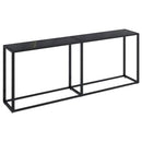 vidaXL fekete edzett üveg tálalóasztal 200 x 35 x 75,5 cm