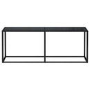 vidaXL fekete edzett üveg tálalóasztal 200 x 35 x 75,5 cm
