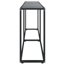 vidaXL fekete edzett üveg tálalóasztal 200 x 35 x 75,5 cm