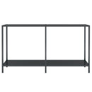 vidaXL fekete edzett üveg tálalóasztal 140 x 35 x 75,5 cm