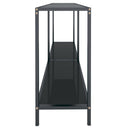vidaXL fekete edzett üveg tálalóasztal 140 x 35 x 75,5 cm