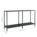 vidaXL fekete edzett üveg tálalóasztal 140 x 35 x 75,5 cm