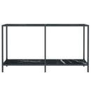 vidaXL fekete edzett üveg tálalóasztal 140 x 35 x 75,5 cm