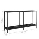 vidaXL fekete edzett üveg tálalóasztal 140 x 35 x 75,5 cm