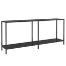 vidaXL fekete edzett üveg tálalóasztal 180 x 35 x 75,5 cm
