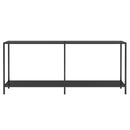 vidaXL fekete edzett üveg tálalóasztal 180 x 35 x 75,5 cm